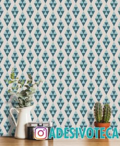 Adesivo Papel de Parede Triângulos A Azul