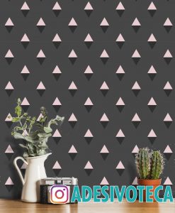 Adesivo Papel de Parede Triângulos Rosa