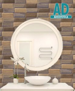 Adesivo Pastilha 3D Infinity Wood