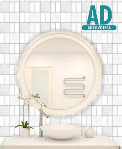 Adesivo Pastilha Branco Piso
