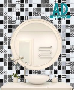 Adesivo Pastilha Cinza Formas