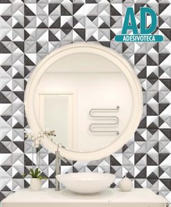 Adesivo Pastilha  Essence Decor Preto e Branco