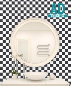 Adesivo Pastilha Mármore Preto e Branco