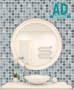 Adesivo Pastilha Mármore Verde Água