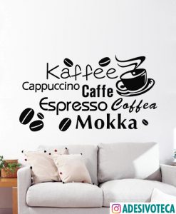 Adesivo Recortado Frases Café