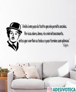 Adesivo Recortado Frase Charlie Chaplin