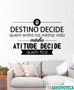 Adesivo Recortado Frase "O Destino..."