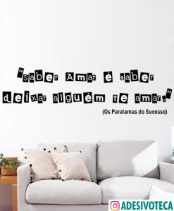 Adesivo Recortado Frase "Sabe Amar..."