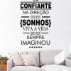 Adesivo Recortado Frase "Vá Confiante..."