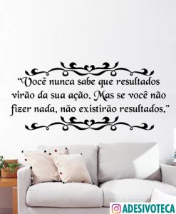 Adesivo Recortado Frase "Você nunca sabe..."