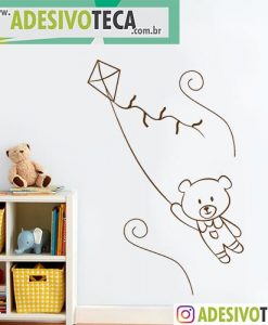 Adesivo de Parede Recortado Urso Pipa