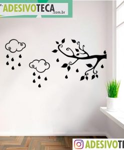 Adesivo de Parede Árvore Nuvens