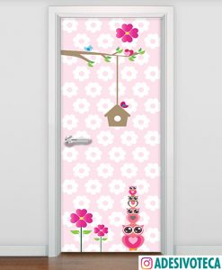 Adesivo de Porta Corujas