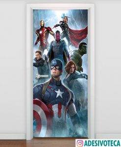 Adesivo de Porta Os Vingadores