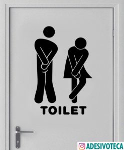 Adesivo de Porta Recortado Toilet