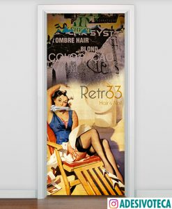 Adesivo de Porta Retro