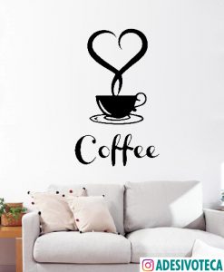Adesivos Recortado Frase Coffee