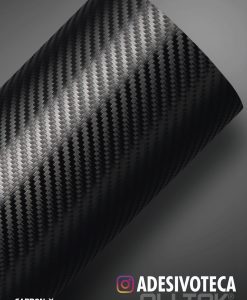 Adesivo Fibra de Carbono Preto X Tuning
