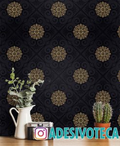Adesivo Papel de Parede Floral Negrito