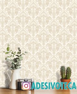 Adesivo Papel de Parede Floral Ouro