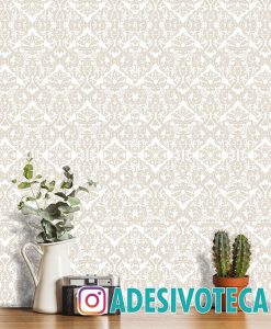 Adesivo Papel de Parede Floral Bege