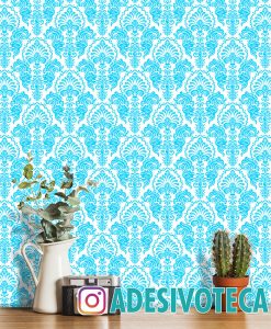 Adesivo Papel de Parede Floral Azul BB