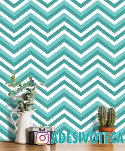 Adesivo Papel de Parede Chevron Tiffany