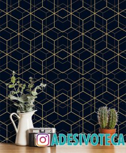 Adesivo Papel de Parede Brack Ouro