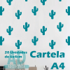 Cartela de Adesivo Cacto