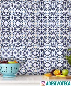 Adesivo Azulejo Mix Tons Azuis