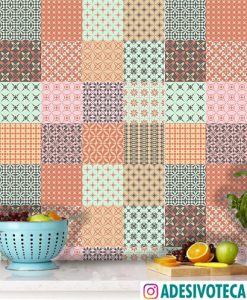 Adesivo Azulejo Mix Pastel Retrô
